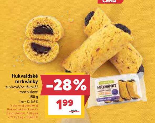 Hukvaldské mrkvánky slivkové/hruškové/ marhuľové 150 g