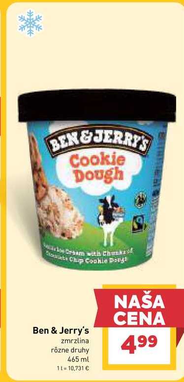 Ben & Jerry's zmrzlina rôzne druhy 465 ml