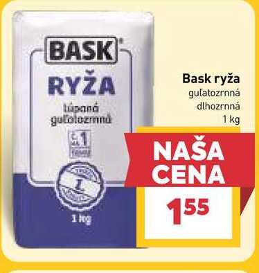Bask ryža guľatozrnná dlhozrnná 1 kg 