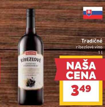 Tradičné ríbezľové víno 1l