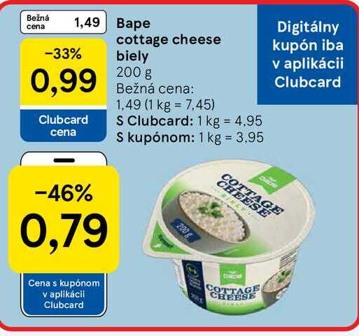 Bape cottage cheese biely 200 g