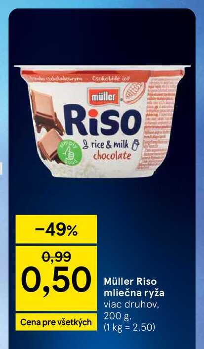 Müller Riso mliečna ryža viac druhov, 200 g