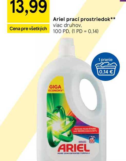 Ariel prací prostriedok 100 PD
