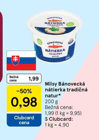 Milsy Bánovecká nátierka tradičná natur 200g