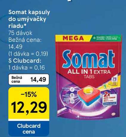 Somat kapsuly do umývačky riadu 75 dávok