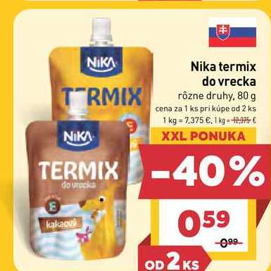 Nika termix do vrecka rôzne druhy, 80 g