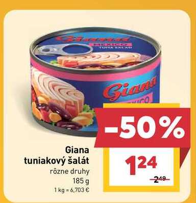 Giana tuniakový šalát rôzne druhy 185 g 