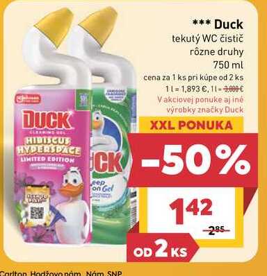 Duck tekutý WC čistič rôzne druhy 750 ml