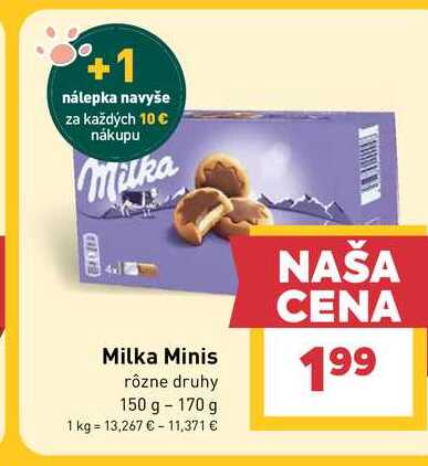 Milka Minis rôzne druhy 150 g-170 g