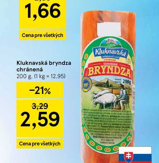 Kluknavská bryndza chránená 200 g
