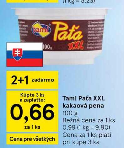 Tami Paťa XXL kakaová pena 100 g
