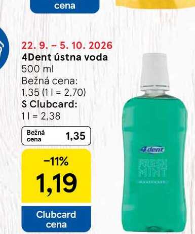 4Dent ústna voda 500 ml