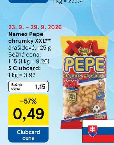 Namex Pepe chrumky XXL arašidové 125 g