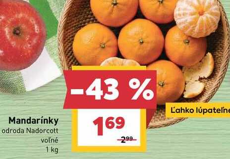 Mandarínky odroda Nadorcott voľné 1 kg 