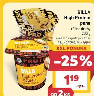 BILLA High Protein pena rôzne druhy 200 g