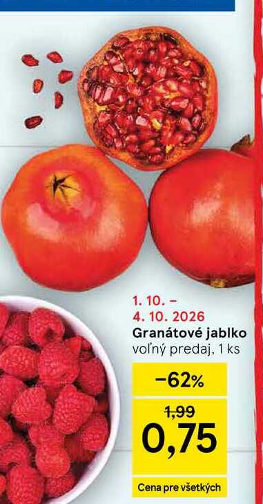 Granátové jablko voľný predaj, 1 ks