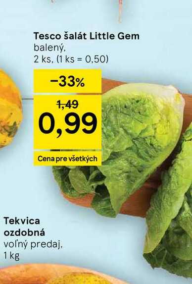 Tesco šalát Little Gem balený, 2 ks