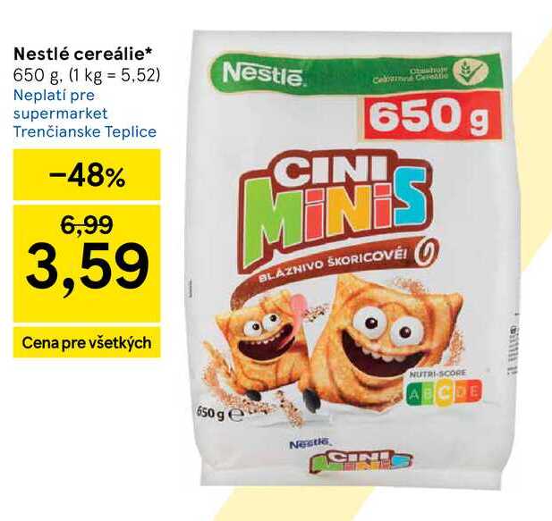 Nestlé cereálie 650 g