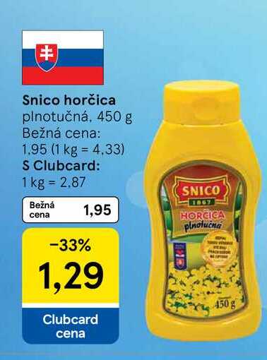 Snico horčica plnotučná, 450 g
