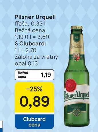 Pilsner Urquell fľaša, 0,33 l
