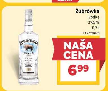 Żubrówka vodka 37,5% 0,7 L  v akcii