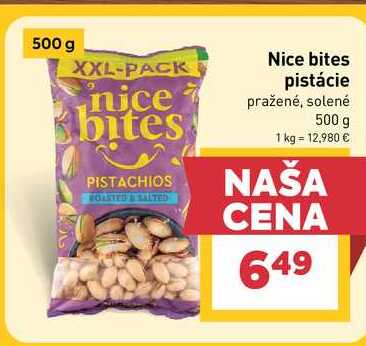 Nice bites pistácie pražené, solené 500 g