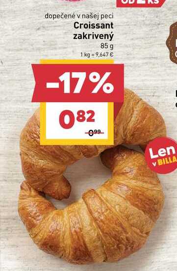 Croissant zakrivený 85 g