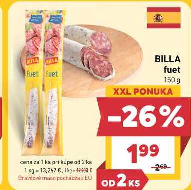 BILLA fuet 150 g