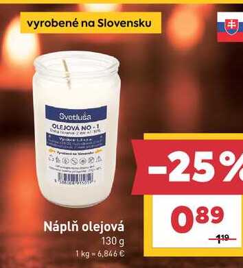 Náplň olejová 130 g