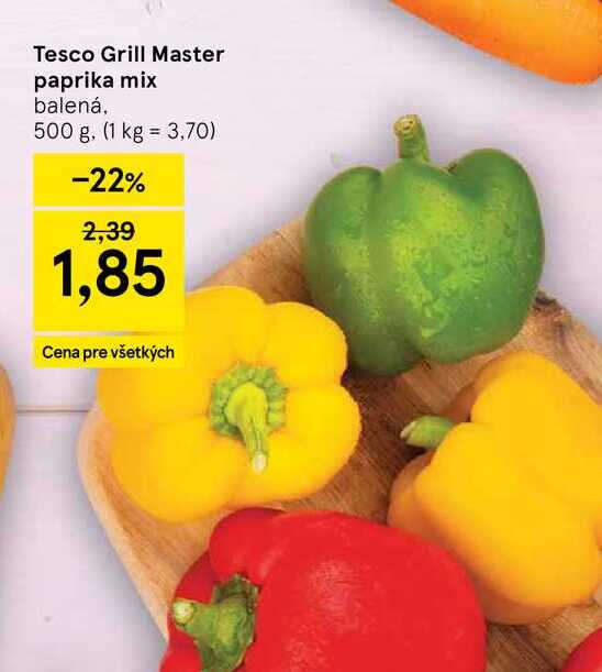 Tesco Grill Master paprika mix balená, 500 g