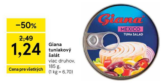 Giana tuniakový šalát viac druhov, 185 g