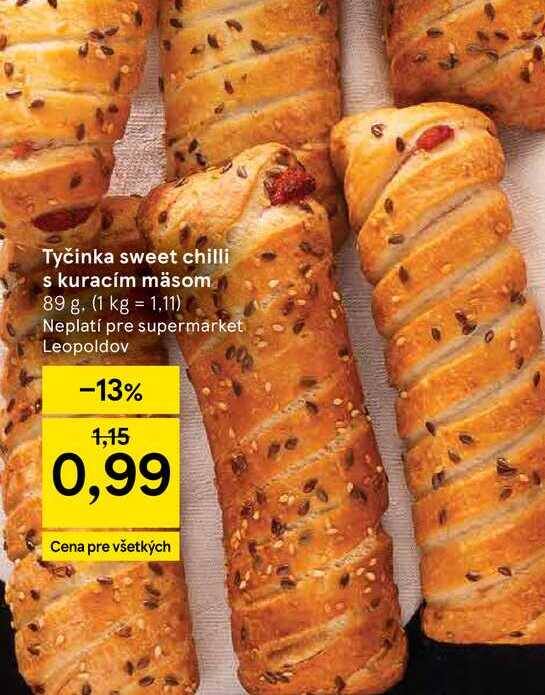 Tyčinka sweet chilli s kuracím mäsom 89 g