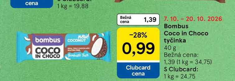 Bombus Coco in Choco tyčinka 40 g