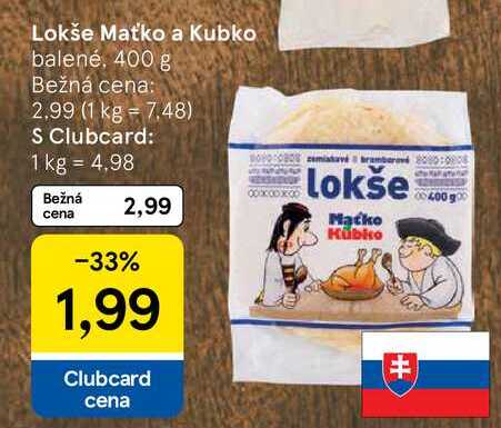 Lokše Maťko a Kubko balené, 400 g