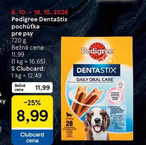 Pedigree DentaStix pochúťka pre psy 720 g
