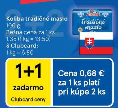 Koliba tradičné maslo 100 g  v akcii