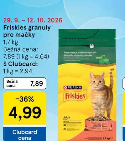 Friskies granuly pre mačky 1,7 kg