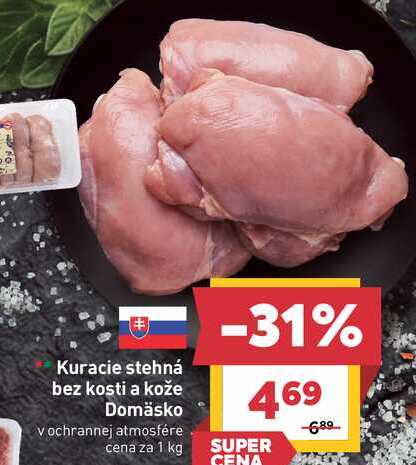 Kuracie stehná bez kosti a kože 1 kg