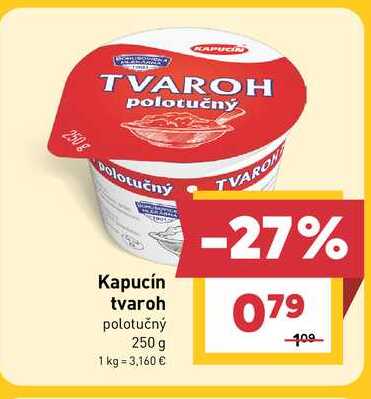 Kapucín tvaroh polotučný 250 g
