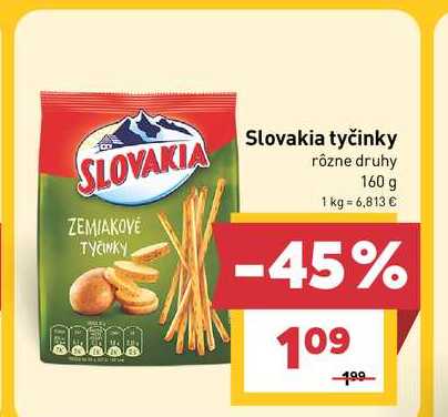 Slovakia tyčinky rôzne druhy 160 g