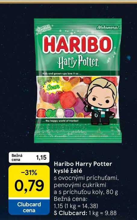 Harry Potter kyslé želé s ovocnými príchuťami, 80 g