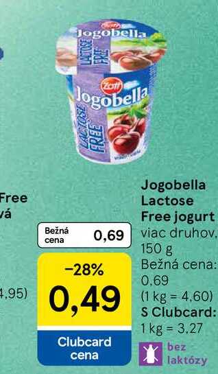 Jogobella Lactose Free jogurt 150 g