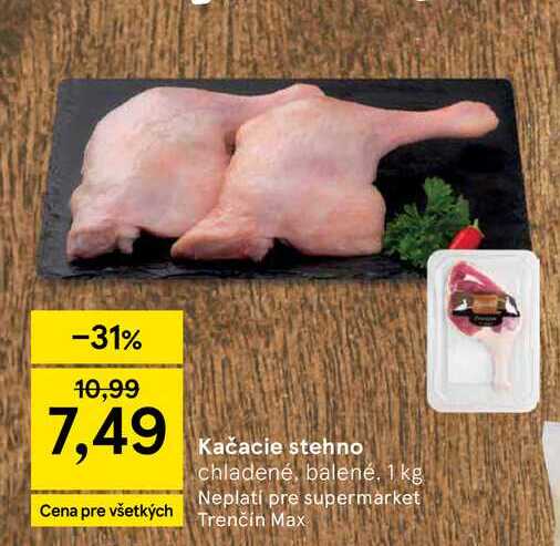 Kačacie stehno chladené, balené 1 kg