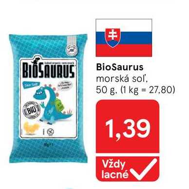 BioSaurus morská soľ, 50 g