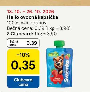 Hello ovocná kapsička 100 g
