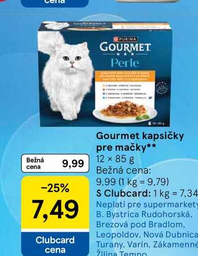 Gourmet kapsičky pre mačky 12 x 85 g
