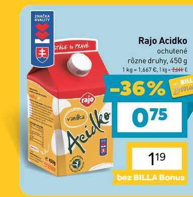Rajo Acidko ochutené rôzne druhy, 450 g