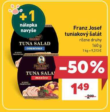 Franz Josef tuniakový šalát rôzne druhy 160 g