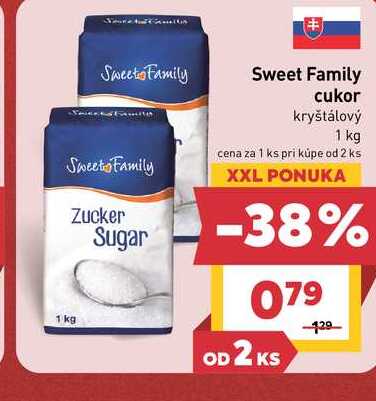 Sweet Family cukor kryštálový 1 kg