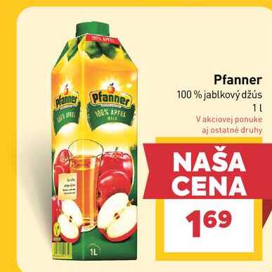 Pfanner 100% jablkový džús 1l